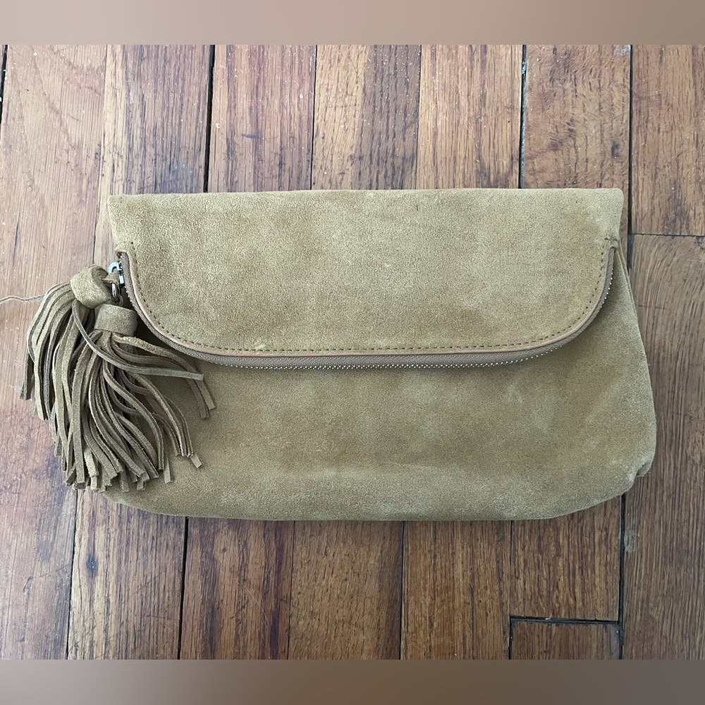 NEW - Barney’s New York Suede Clutch Purse